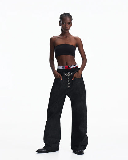 Peoplesense 5-Button Fly Red Selvedge Raw Denim Jeans