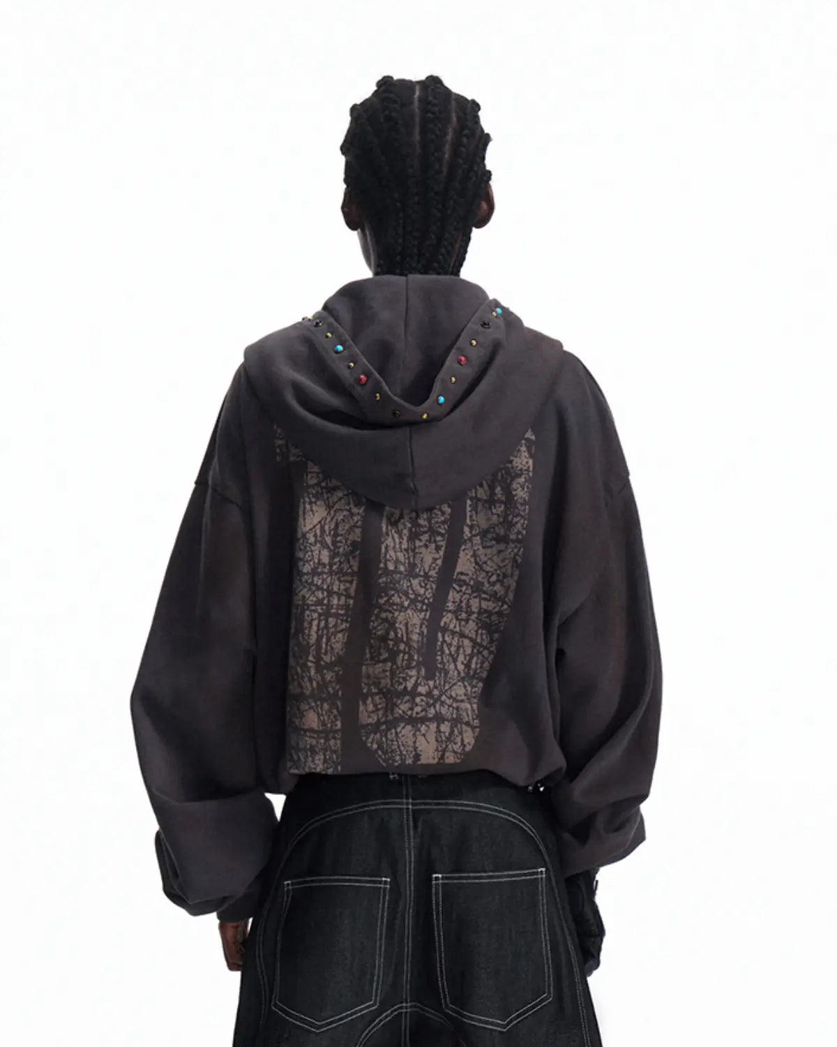 Peoplesense Asymmetric Graphic Racing Pullover