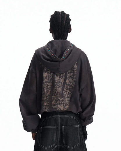 Peoplesense Asymmetric Graphic Racing Pullover