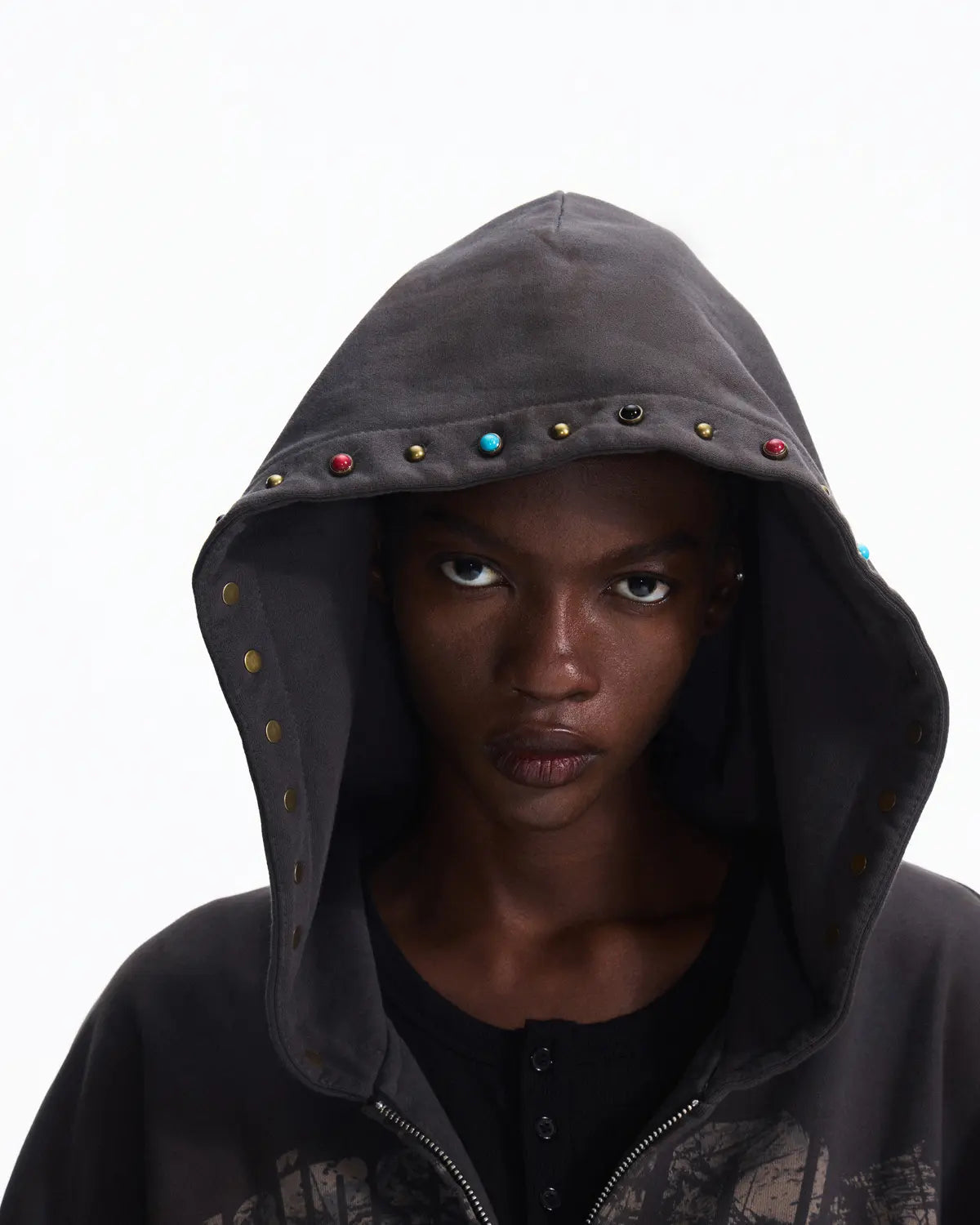 Peoplesense Asymmetric Graphic Racing Pullover