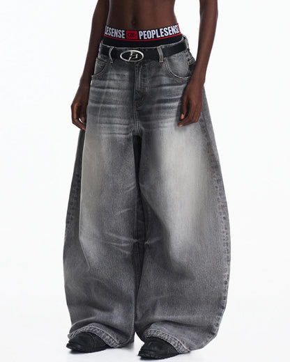 Peoplesense Washed Curved Jeans