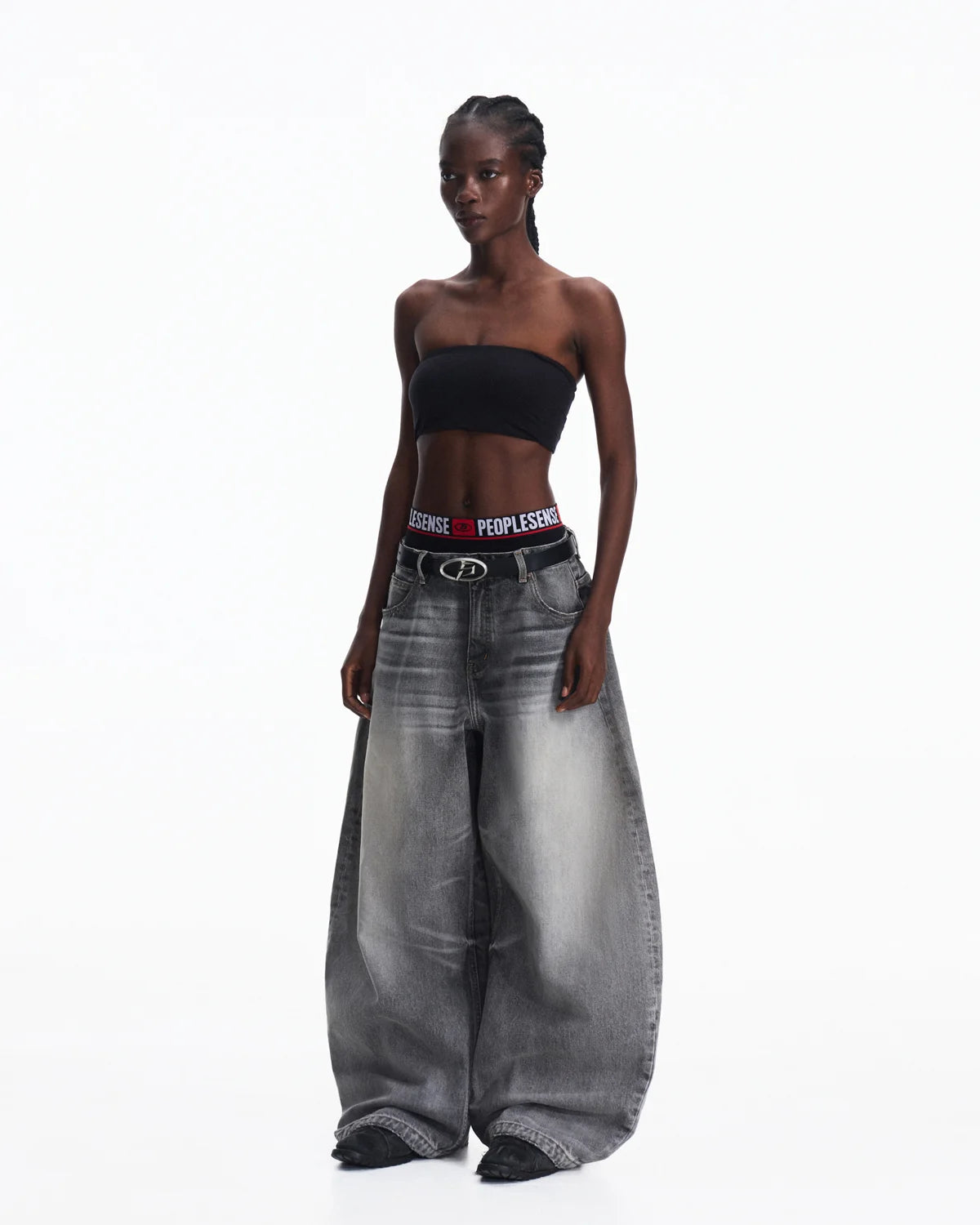 Peoplesense Washed Curved Jeans