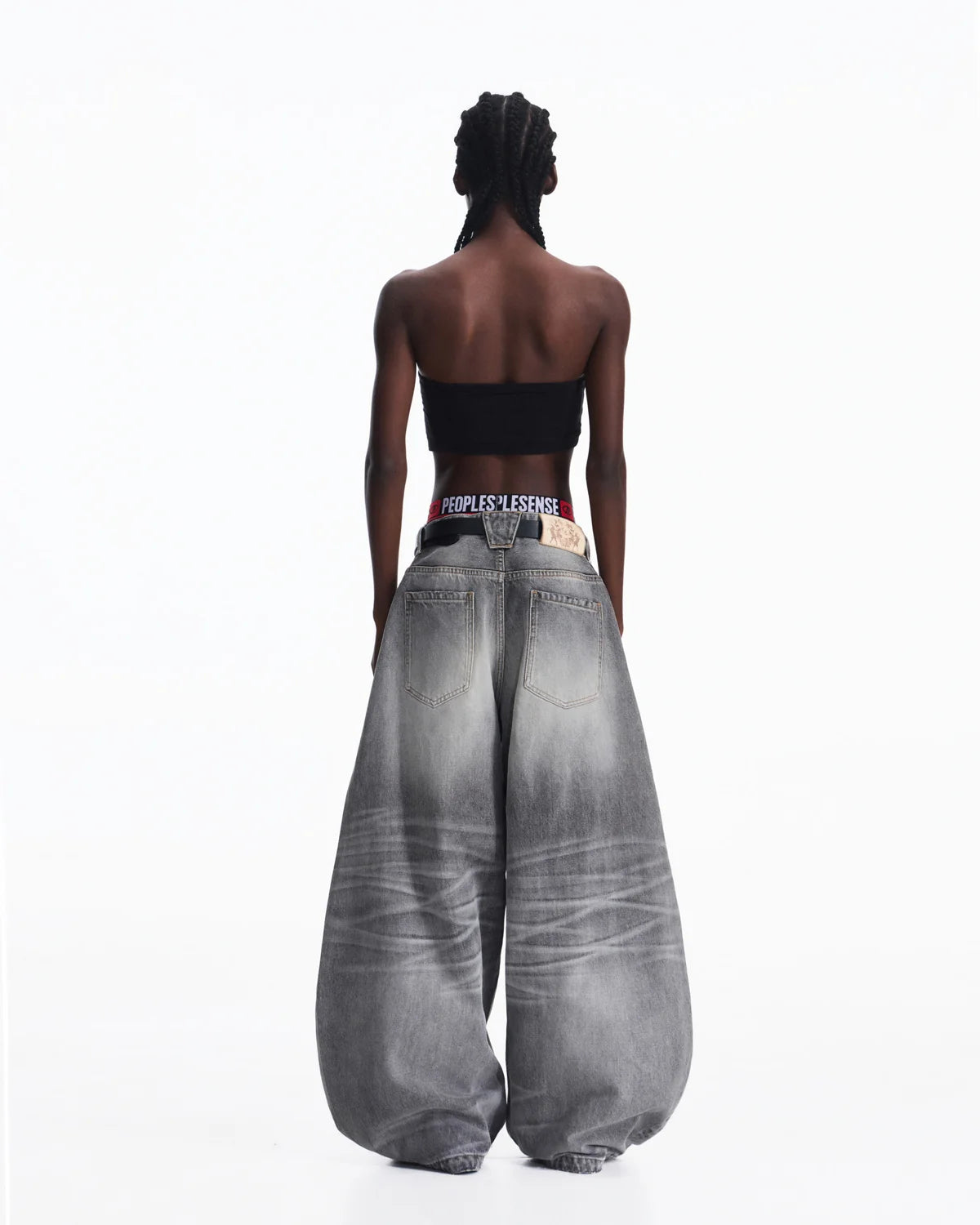 Peoplesense Washed Curved Jeans