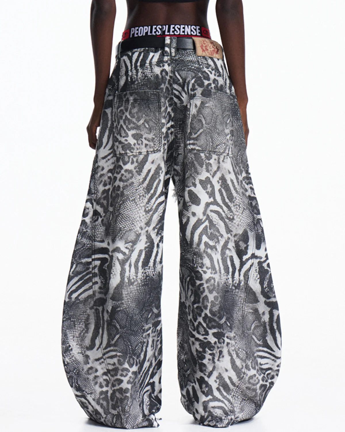 Peoplesense Worn-In Animal Print Curved Pants