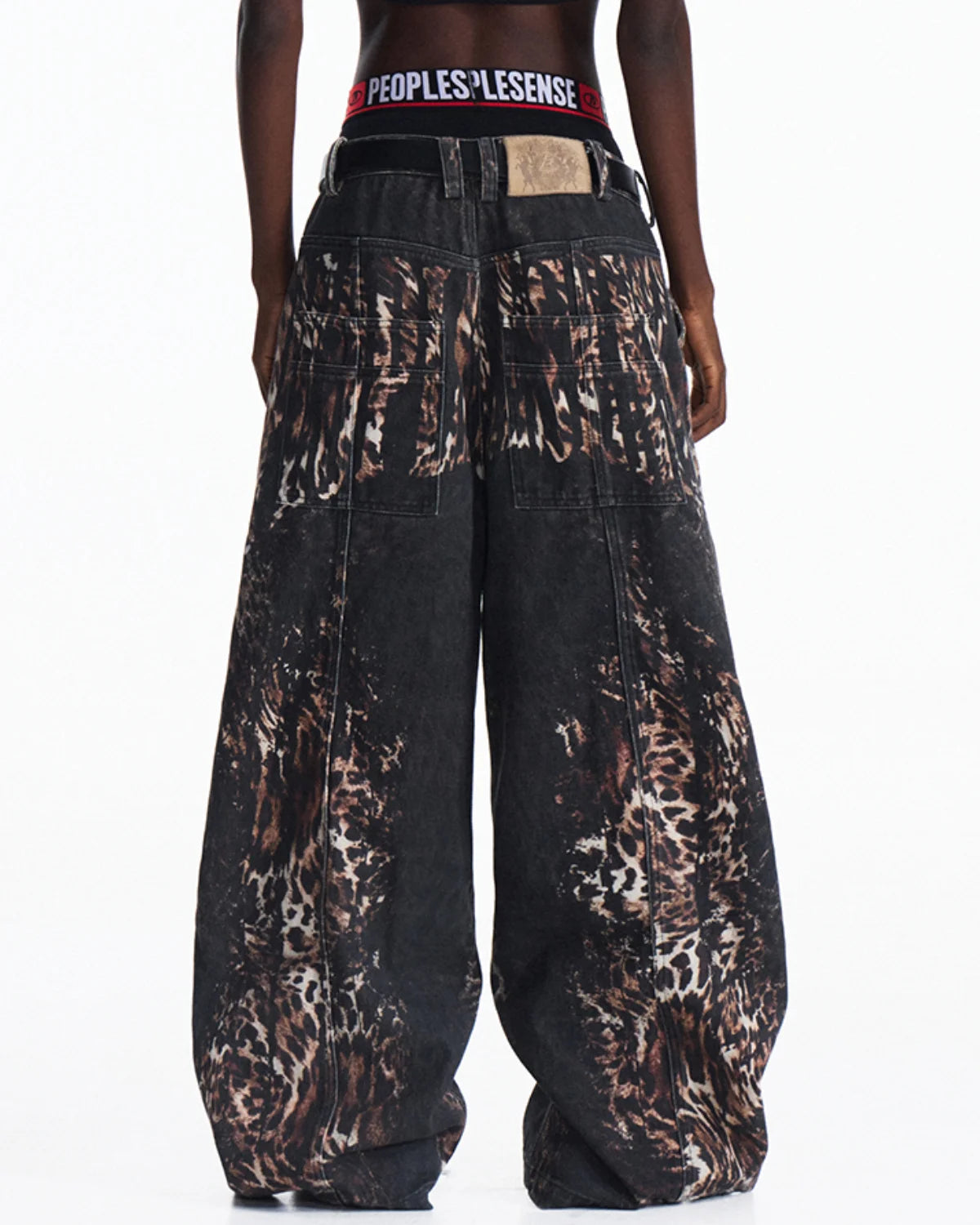 Peoplesense Mixed Animal Print Straight-Leg Pants