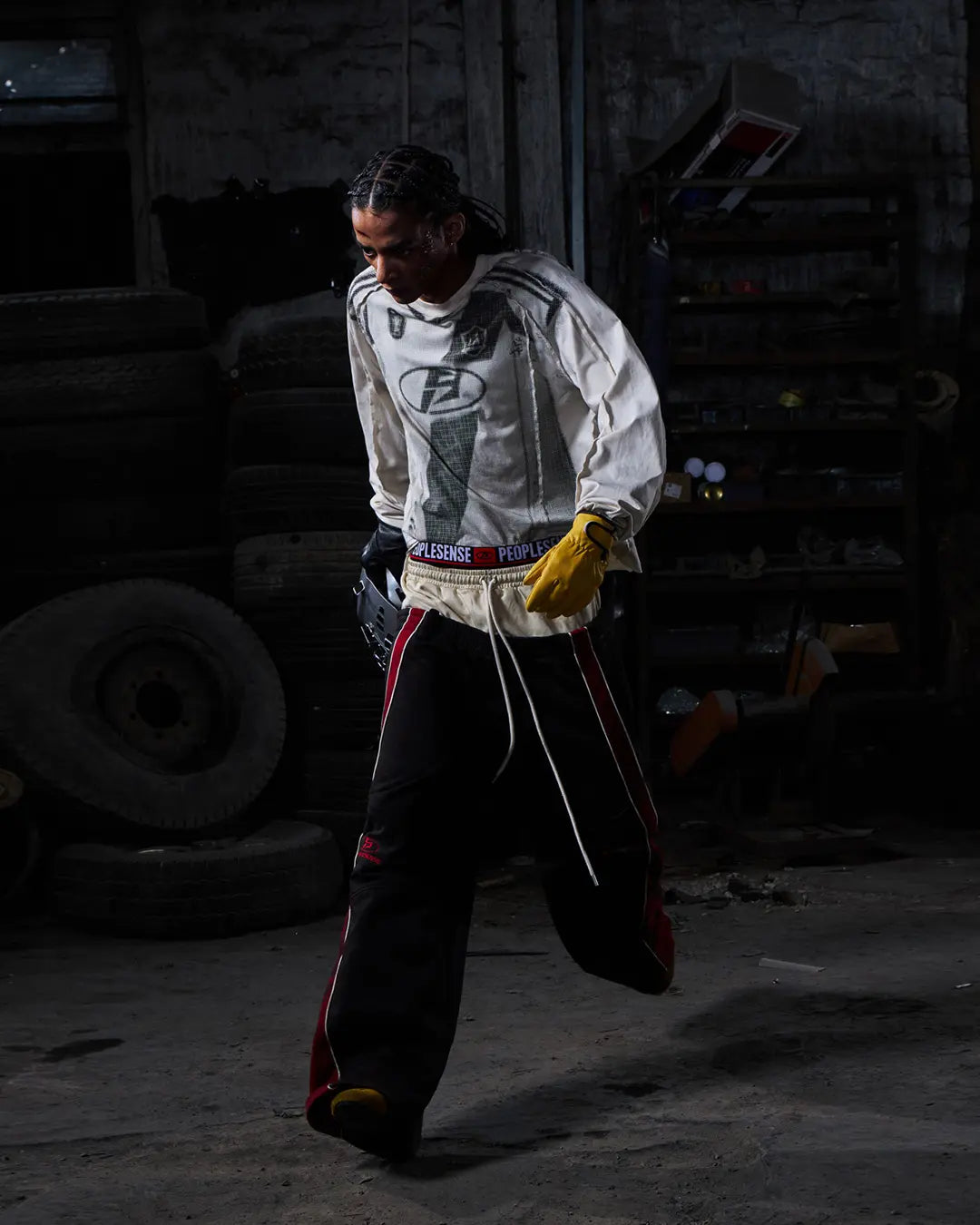 Peoplesense Contrasting Double-Waistband Sweatpants