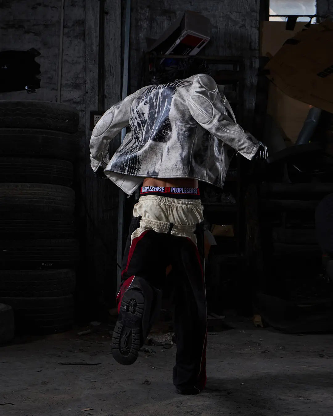 Peoplesense Contrasting Double-Waistband Sweatpants