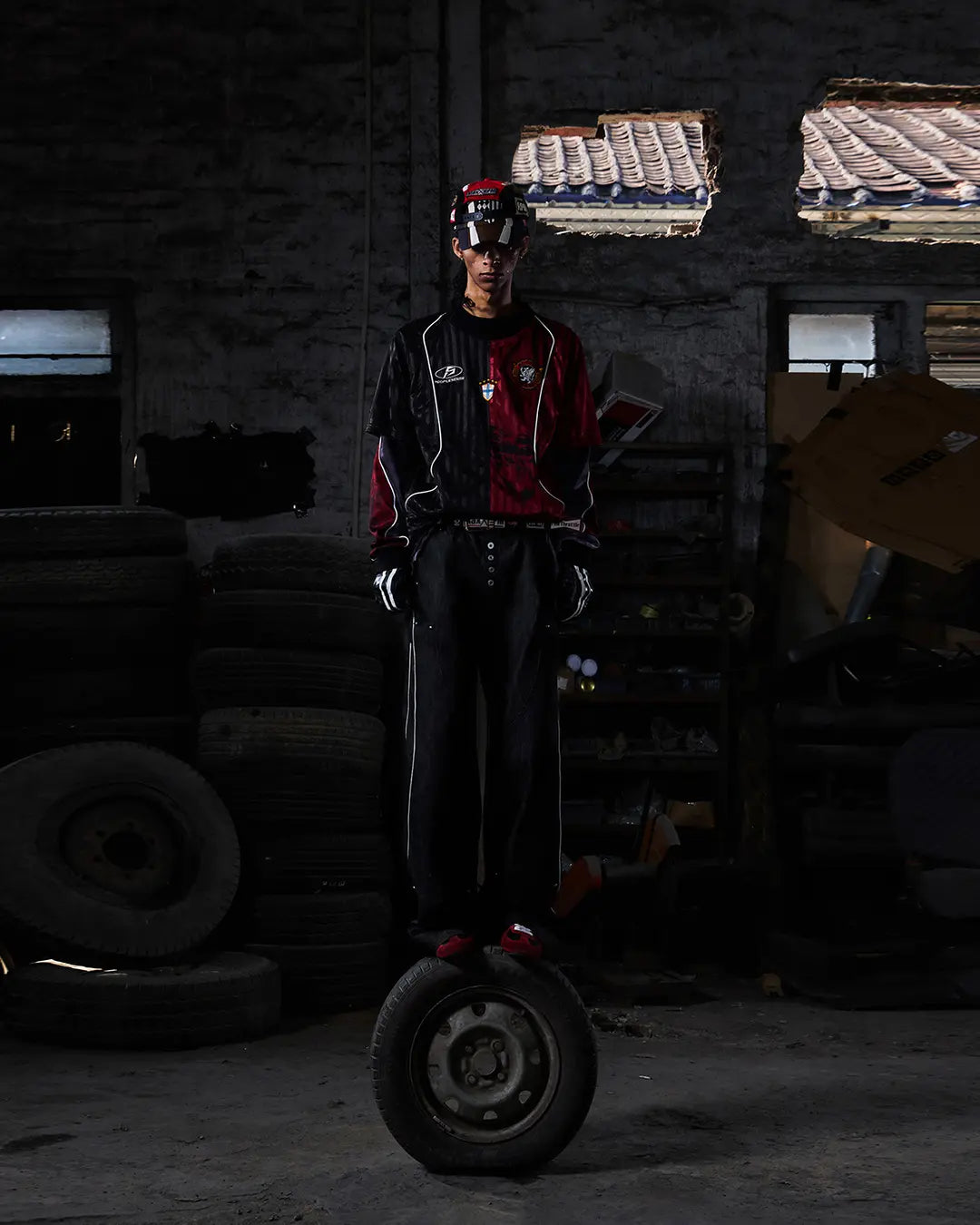 Peoplesense Two-in-One Striped Football Long Sleeve Tee