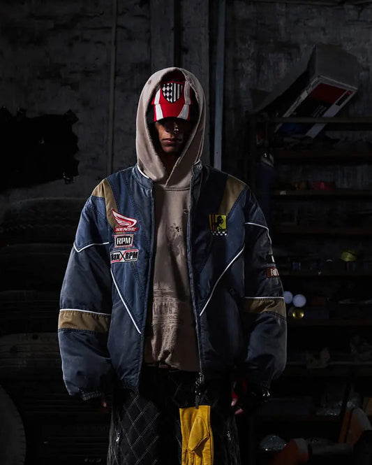 Peoplesense Racing Embellished Embroidered Bomber Jacket