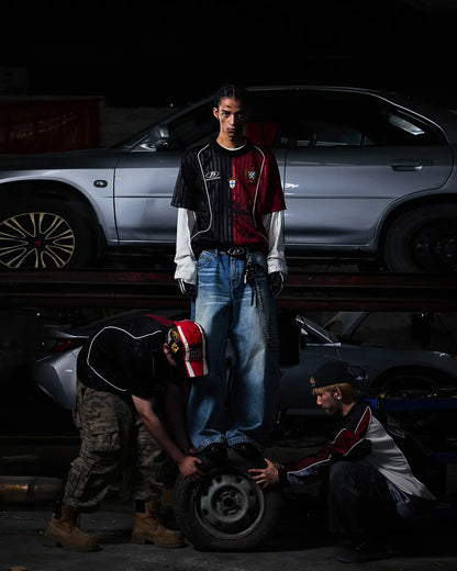 Peoplesense Two-in-One Striped Football Long Sleeve Tee