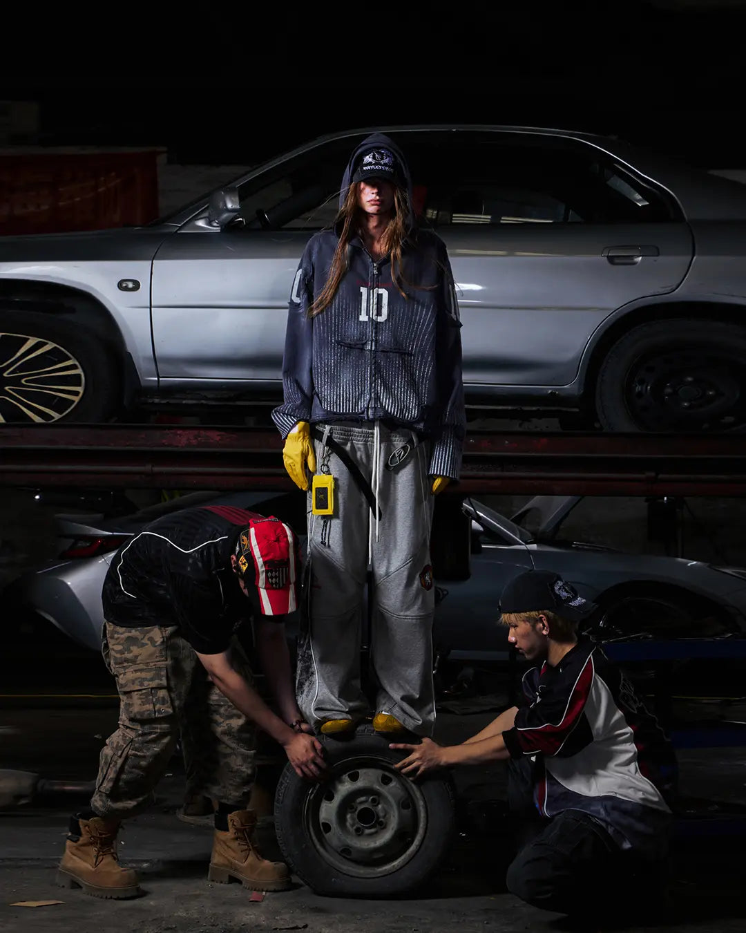 Peoplesense Contrasting Double-Waistband Sweatpants