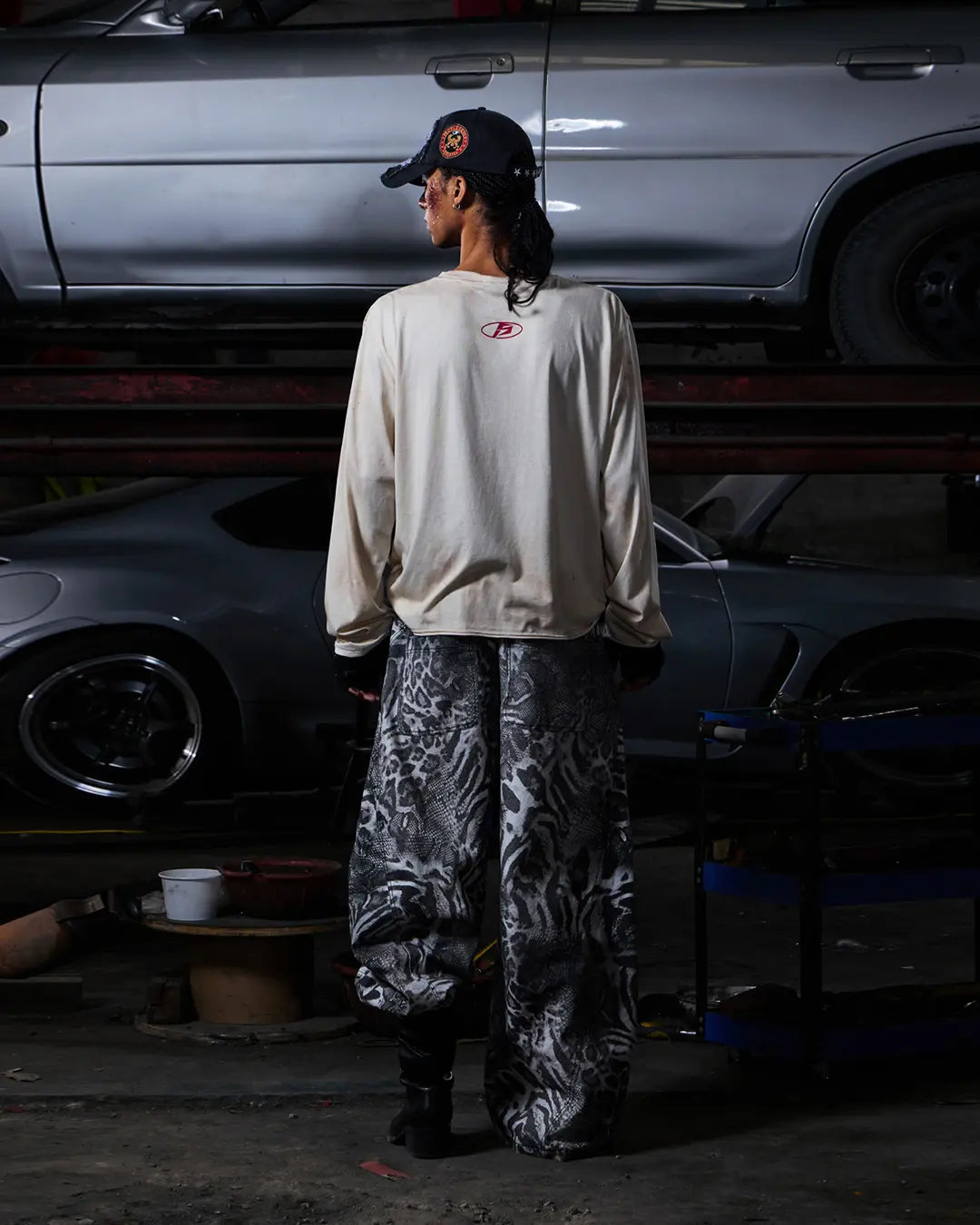 Peoplesense Vintage Champion Wreath Print Racing T-Shirt