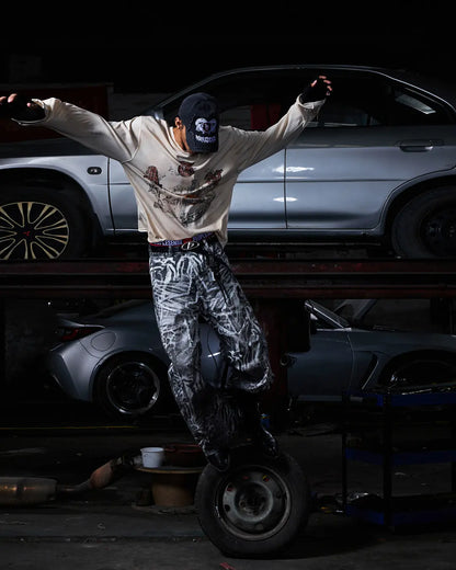 Peoplesense Vintage Champion Wreath Print Racing T-Shirt