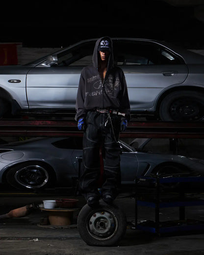 Peoplesense Curved Black Raw Denim Jeans