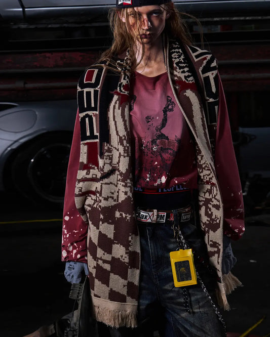 Peoplesense Racing Checkered Scarf