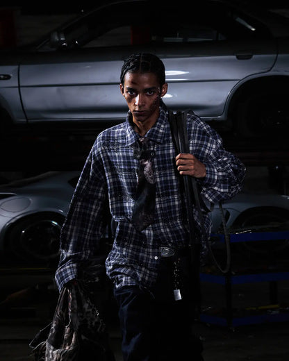 Peoplesense Leopard-Stripe Print Silk Satin Tie