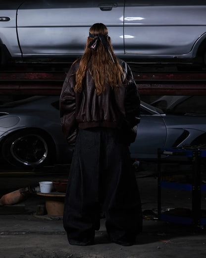 Peoplesense Reversible Crinkled Leather Jacket