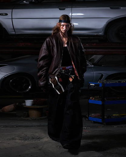 Peoplesense Reversible Crinkled Leather Jacket