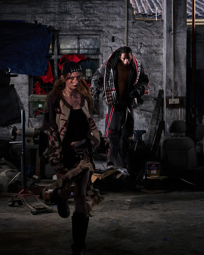 Peoplesense Embroidered Heathered Racing Sweater