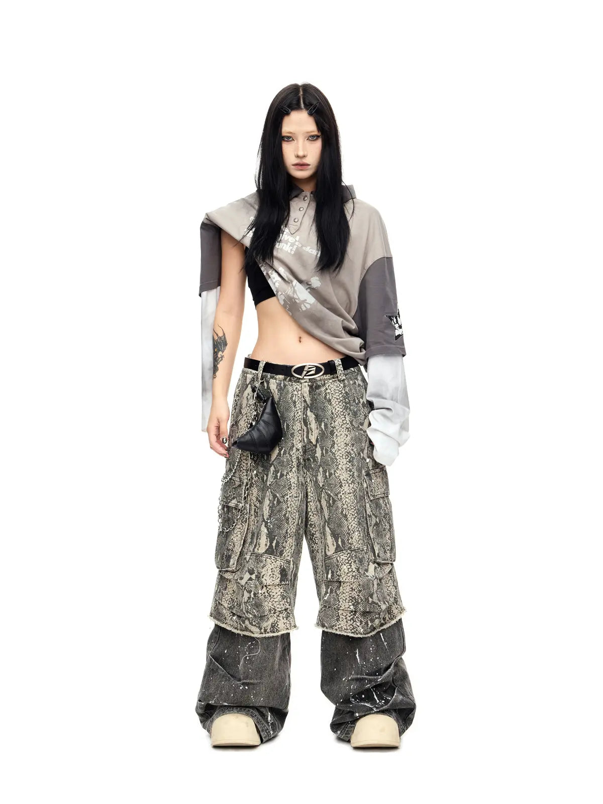 Paint Splash Baggy Cargo Pant