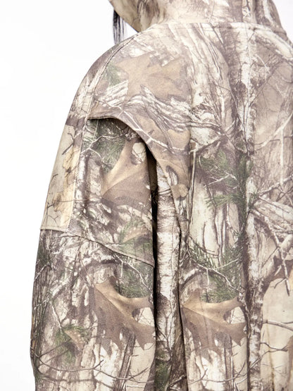 Punk Camo Branch Print Hoodie