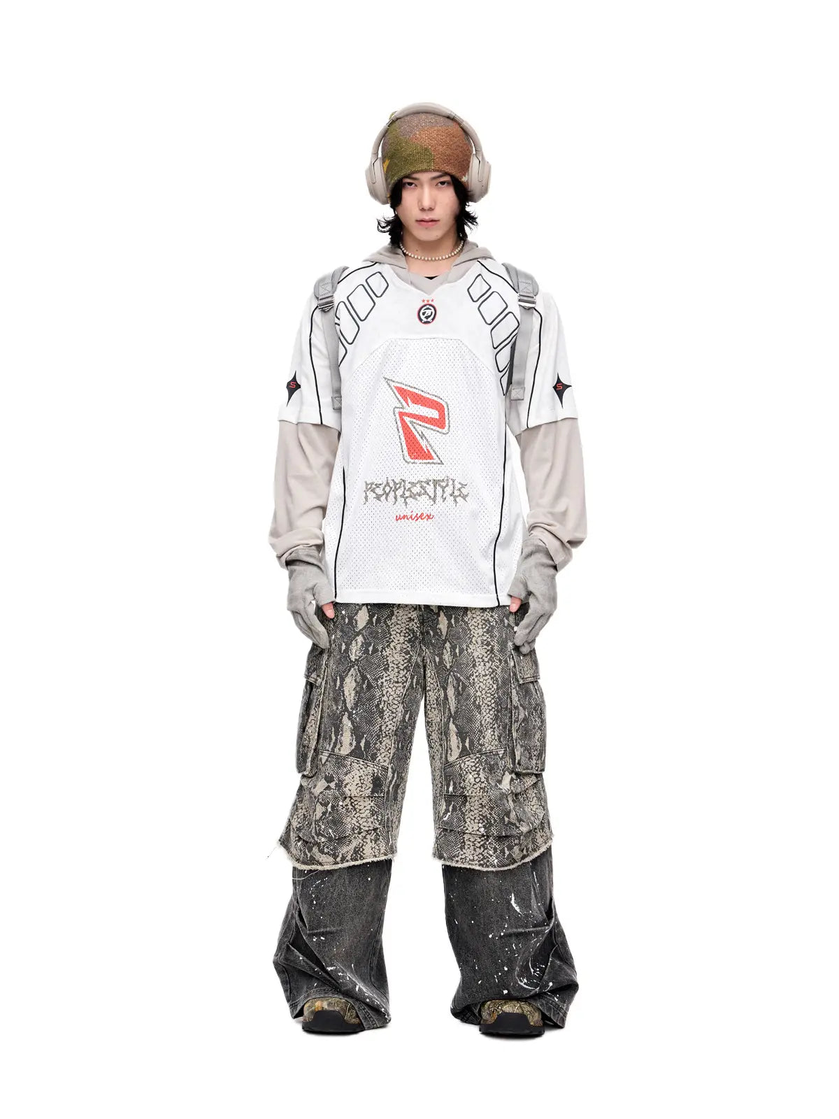 Paint Splash Baggy Cargo Pant