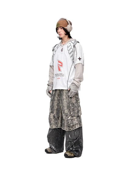 Paint Splash Baggy Cargo Pant