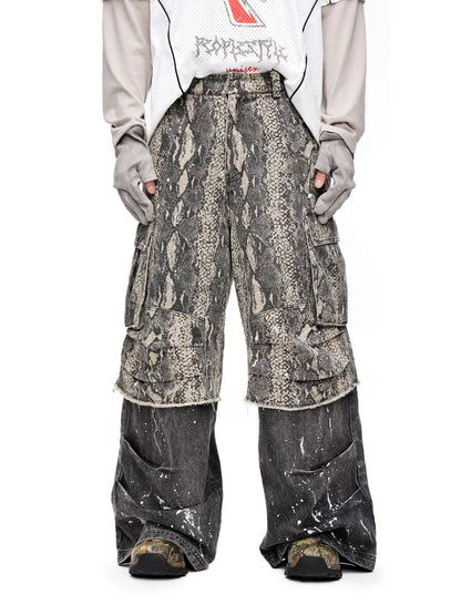 Paint Splash Baggy Cargo Pant