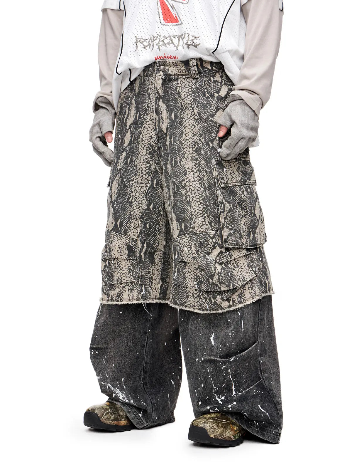 Paint Splash Baggy Cargo Pant