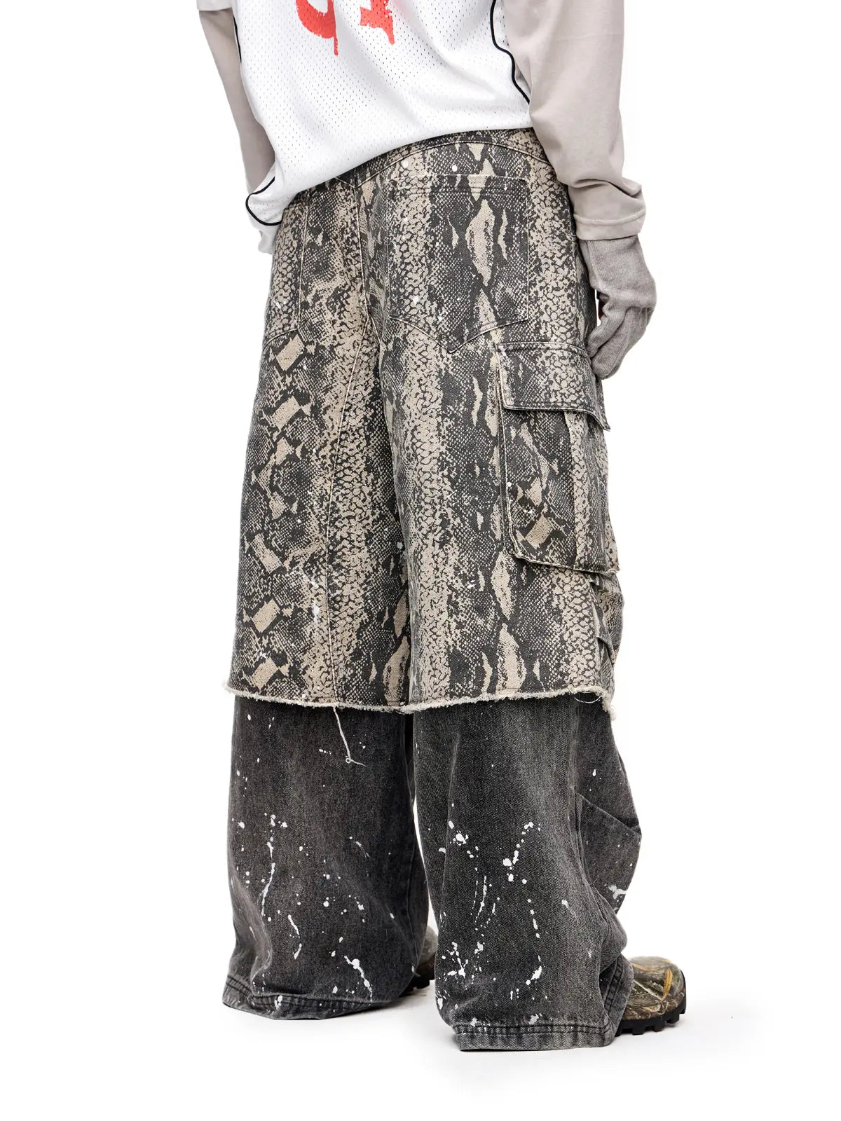 Paint Splash Baggy Cargo Pant