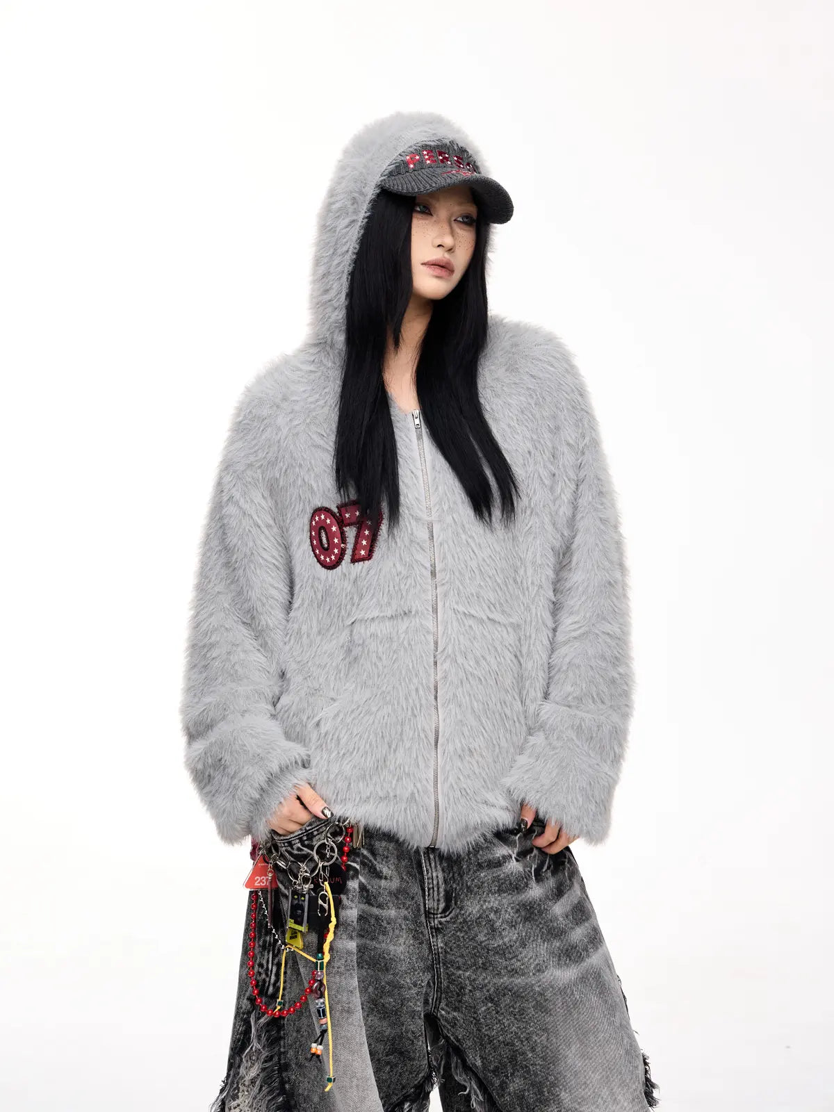 Zip-up Hoodie Soft Sweater