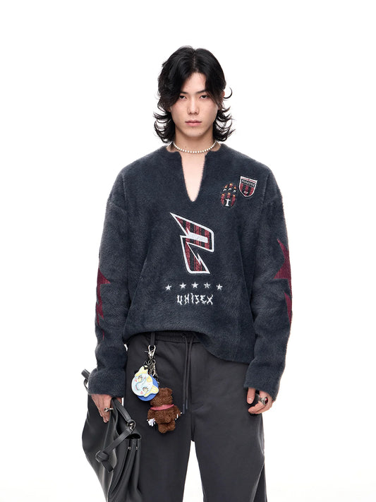 Peoplesense Oversized V-neck Sweater