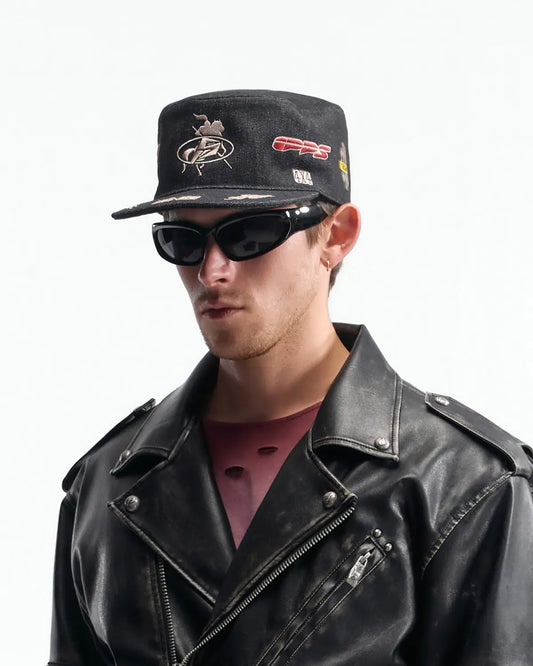 Peoplesense Vintage Raw Denim Flat-Top Cap