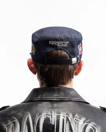 Peoplesense Vintage Raw Denim Flat-Top Cap