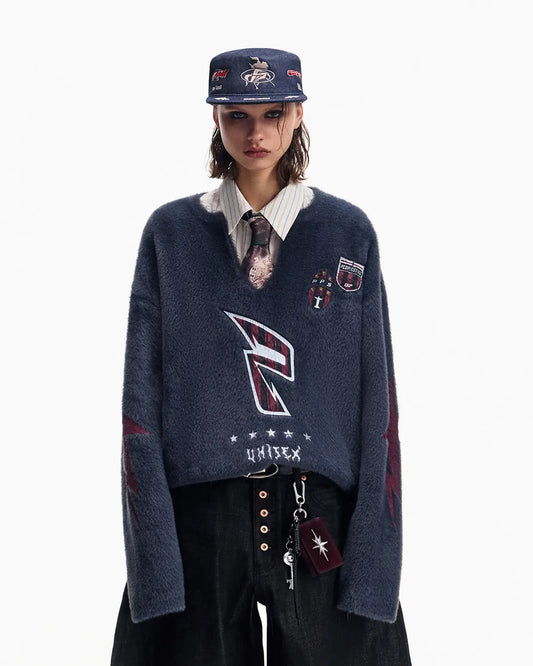 Peoplesense Oversized V-neck Sweater