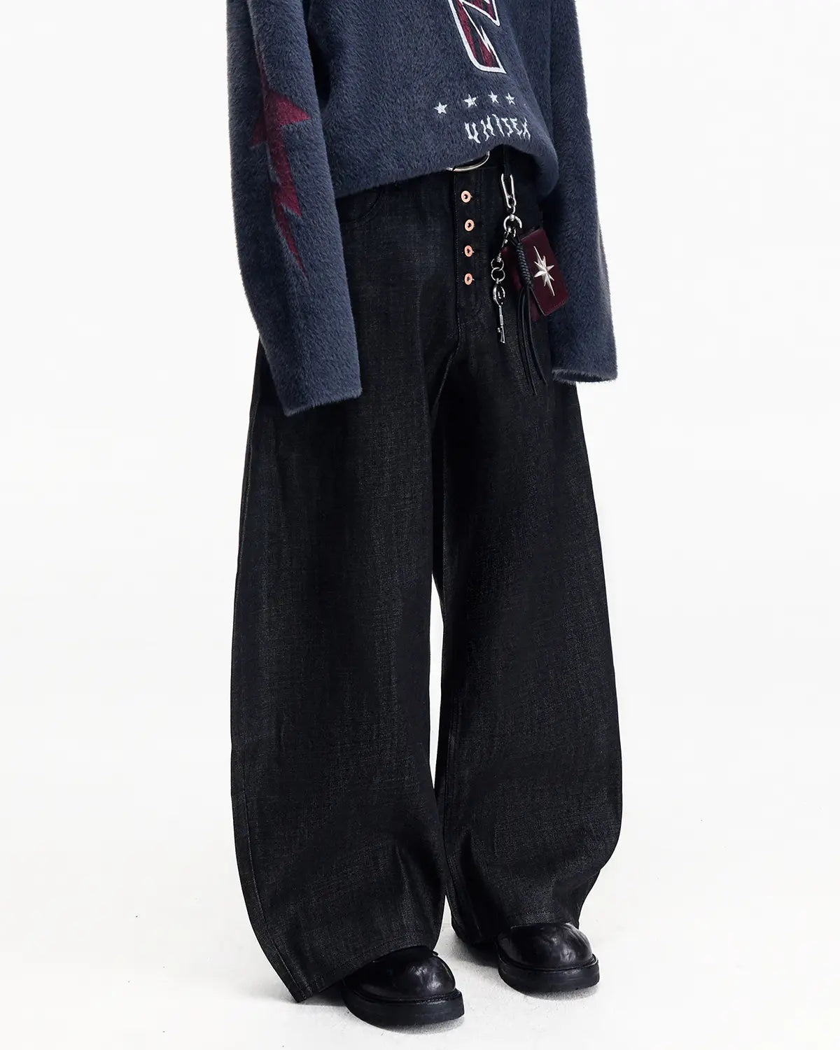 Peoplesense Black Raw Denim Jeans with Button Fly – peoplesense