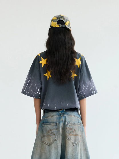 Peoplesense Vintage Wash Splatter Logo Tee