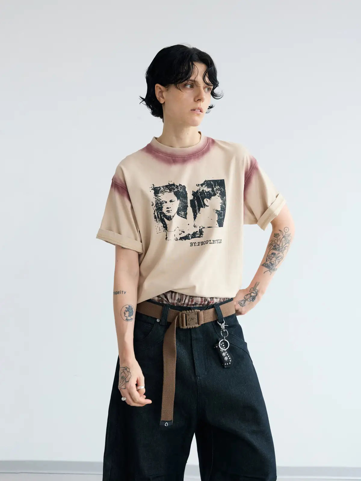 Peoplesense ‘Millions of you‘ Vintage Hand spray-painted T-shirt