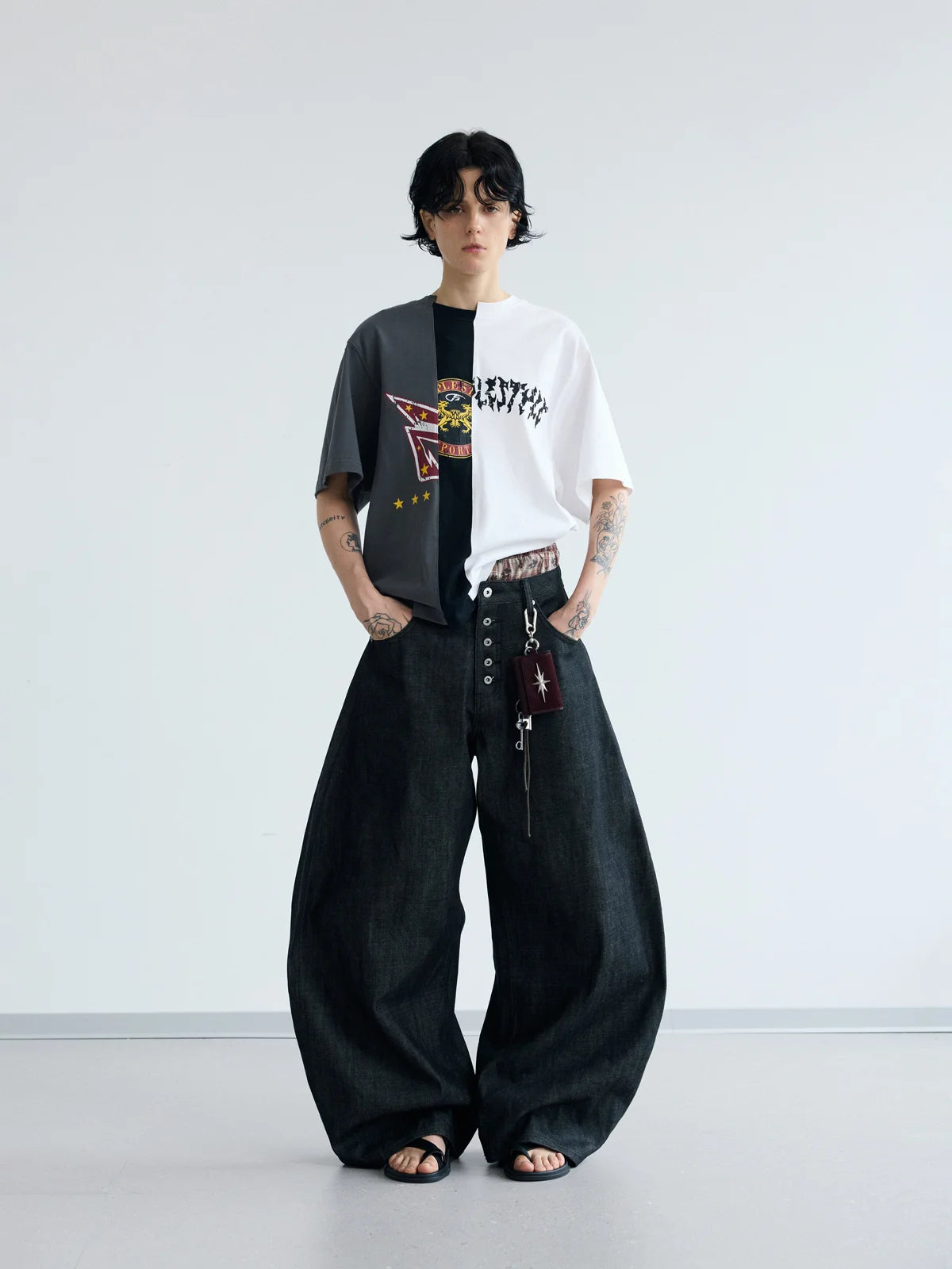 Peoplesense Black Raw Denim Jeans with Button Fly