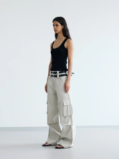 Peoplesense Double Belted Vintage Cargo Pants