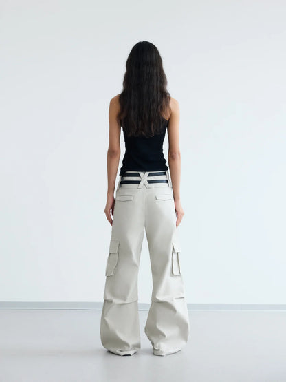 Peoplesense Double Belted Vintage Cargo Pants
