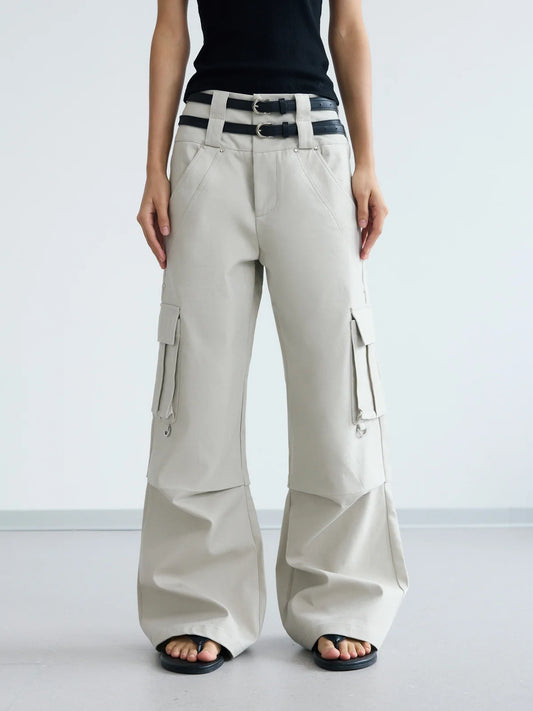 Peoplesense Double Belted Vintage Cargo Pants