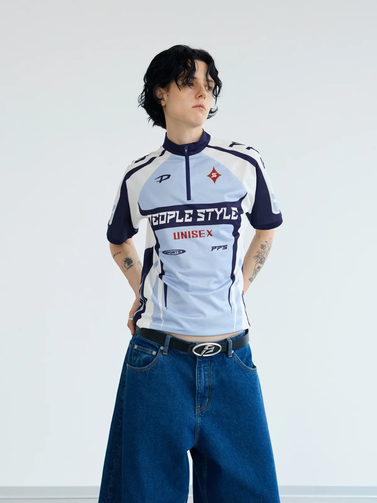 Model sportsスペイン製 80’ｓ　サイクリングシャツ PeopleStyle スリムフィット サイクリングジャージ – peoplesense