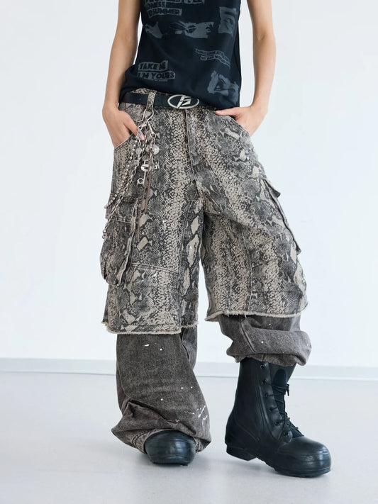 Peoplesense Paint Splash Baggy Cargo Pant