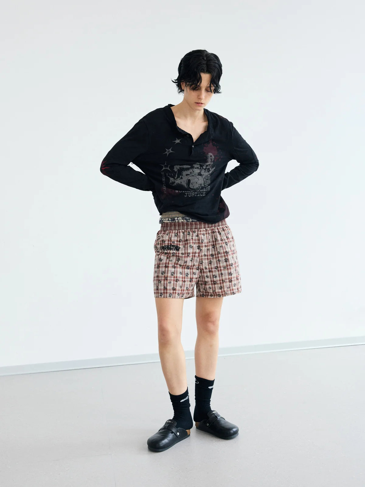 Peoplesense Embroidered Henley Sleeve T-Shirt