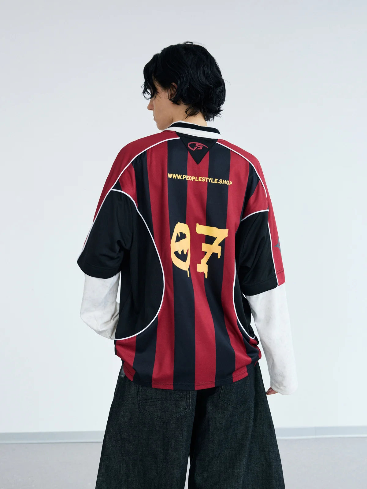Peoplesense Fake Two Piece Racing Sweatshirt