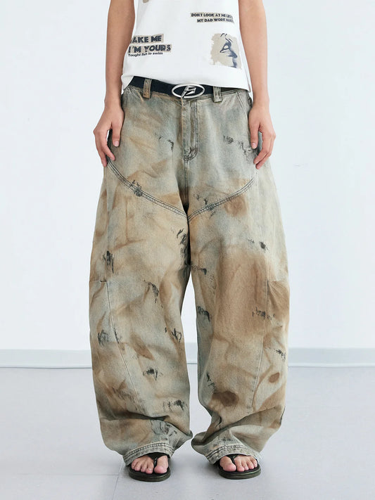 Peoplesense Mud Dye Oversized Scimitar Pants