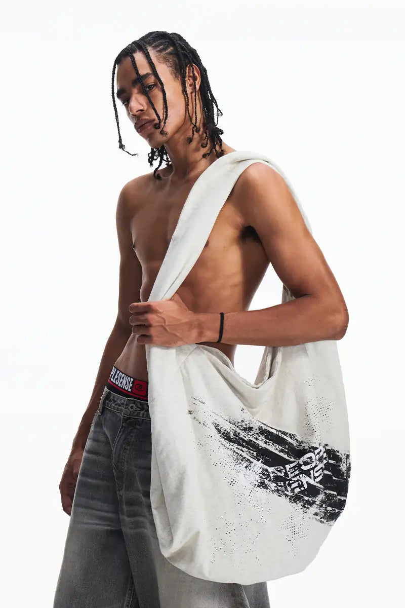 Peoplesense Racing Print Minimalist Shoulder Bag
