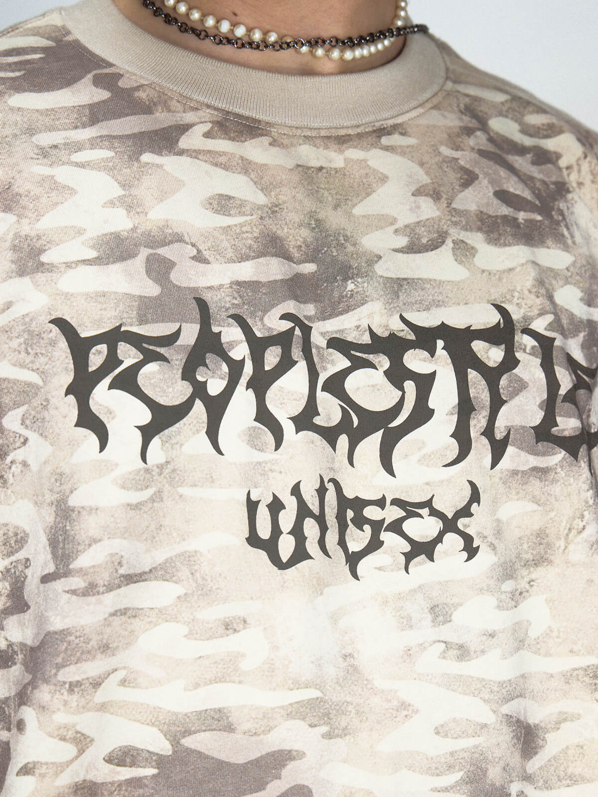  Gothic Script Camo Tee