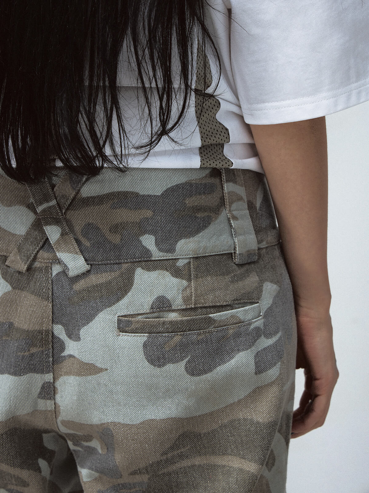 PeopleStyle Grey Camo Cargo Pants